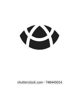 letter a curves shape negative logo vector