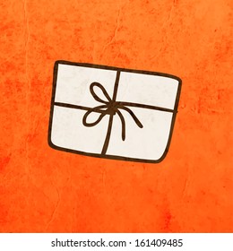 Carta. Ilustración de vectores de tracción manual, fondo de textura de papel de vintage