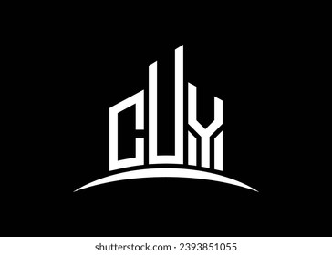 Letter CUY Building Vektorgrafik-Logo Design-Vorlage. Building Shape CUY Logo.