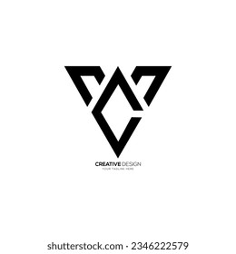 Letter Cv creative outline minimal elegant monogram logo design concept. C logo. V logo