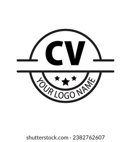 letter CV logo. C V. CV logo design vector illustration for creative company, business, industry