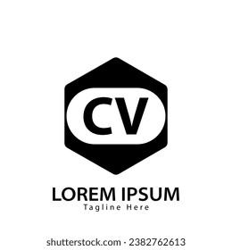 letter CV logo. C V. CV logo design vector illustration for creative company, business, industry
