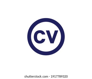 Logo-Design-Vektorgrafik-Vorlage für Buchstaben cv