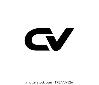 letter cv logo design vector template