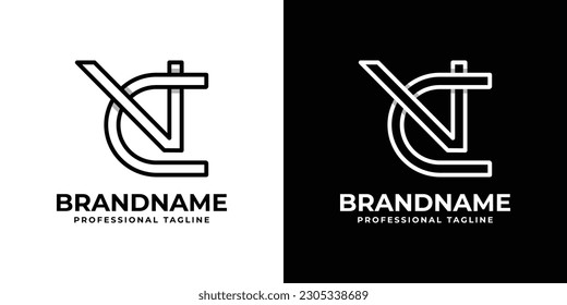 Letter CV Monogram Logo, geeignet für jedes Geschäft mit CV- oder VC-Initialen.
