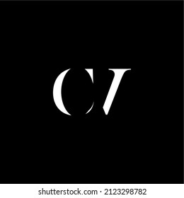 vector de diseño de logotipo simple de cv
