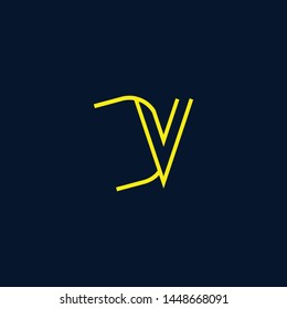 letter CV VC C V Clean and Minimal Initial Based Logo Design