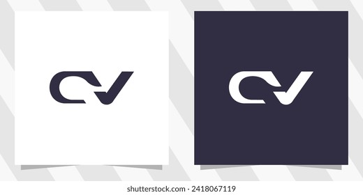 vector de diseño de logotipo cv vc de carta