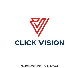 Letter CV VC Simple Monogram Logo