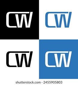 letter cw creative logo design 