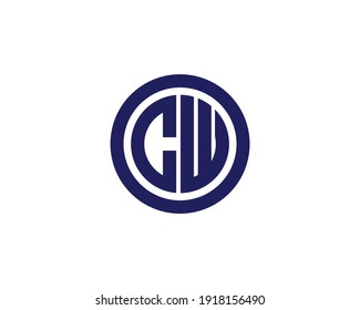 letter cw logo design vector template