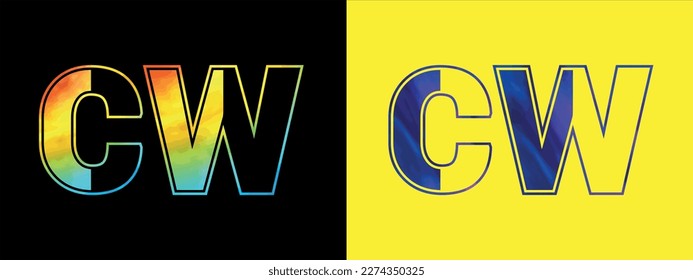 Letter CW logo design vector template. Creative modern luxurious logotype for corporate business identity