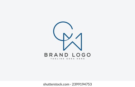 diseño de la plantilla vectorial del logotipo CW de letra para la marca.