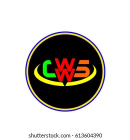 letter C,W and S logo vector