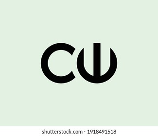 letter cw and wc logo design vector template