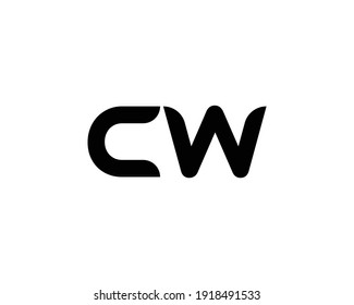 letter cw and wc logo design vector template