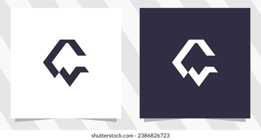 diseño del logotipo de cw wc de carta