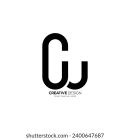 Letra Cw o Wc forma moderna logotipo de monograma abstracto único