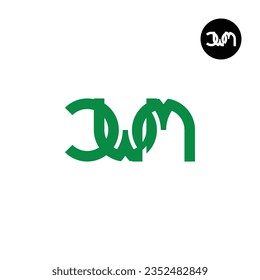 Diseño de logotipo de monograma CWM para carta