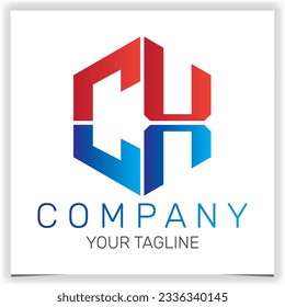 letter CX initial hexagon logo icon premium elegant template vector eps 10