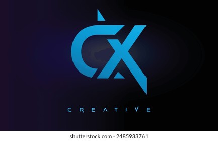 Letter CX logo design creative custom clean two alphabet logo
