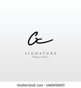 Letter CX Signature Logo Template - Vector