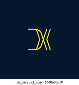 letter CX XC C X Clean and Minimal Initial Based Logo Design