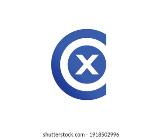 letter cx and xc logo design vector template