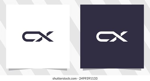 letter cx xc logo design vector