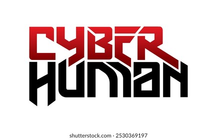 letra vetor de design humano cibernético
