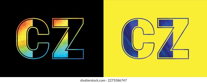 Letter CZ logo design vector template. Creative modern luxurious logotype for corporate business identity