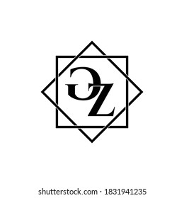 Letter CZ luxury logo design vector