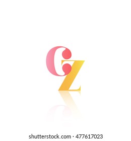Letter CZ that can be used as initial logo
