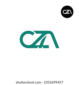 Diseño de logotipo de monograma CZA Carta