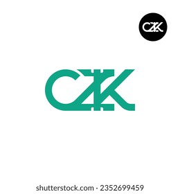 Diseño de logotipo de monograma CZK para carta