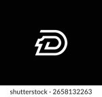 letter D 1D D1 minimal clean logo