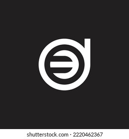 geometrisches Symbol des Buchstabens d 3 mit einfachem Logo, Vektorgrafik