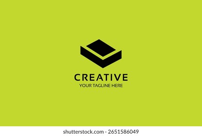 Letter D 3D logo template for your brand