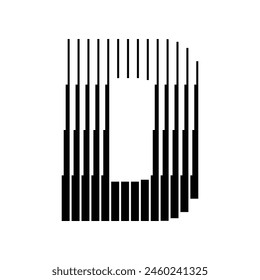 Letter D Abstract Geometric Line Logo