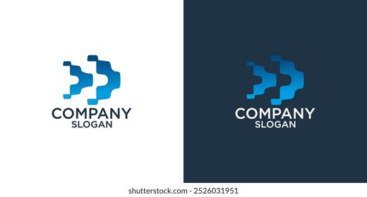 letter d abstract logo design vector