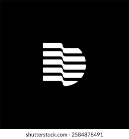LETTER D ABSTRACT MODERN LOGO DESIGN TEMPLATE