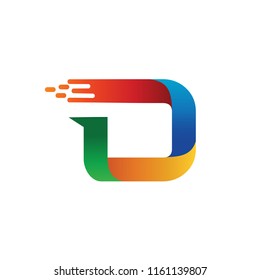 Letter D Abstract, Letter D Splash Logo Template