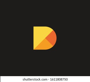 Letter D abstract vector logo design. Creative minimalism Logo Icon Minimal emblem design template