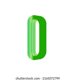 letter D abstract vector logo with green natural concept