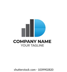 Letter D Accounting and Financial Logo Template
