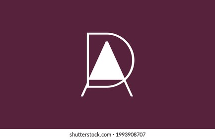 Letra A D, diseño de icono del logotipo de AD iniciales simples y creativos concepto de plantilla de vector monograma profesional y abstracto.