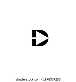 letter D alphabet abc logo isolated
