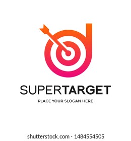 Letter d or alphabet with arrow vector logo. Suitable for marketing and business.