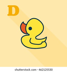 letter D from alphabet for kids