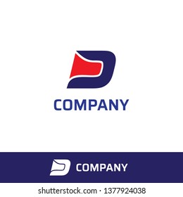 Letter D Alphabetic Logo Design Template